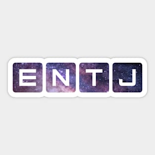 ENTJ Galaxy Blocks Sticker